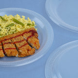 40 Pack Clear Plastic Large Party Plates 9 Inch | 23cm Reusable