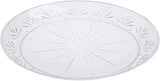 12 Pack 9" Clear Designed Dinner Plates - Decodine