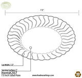18 Pack 7.5" Round Plastic Ivory Dessert Plates - Decodine