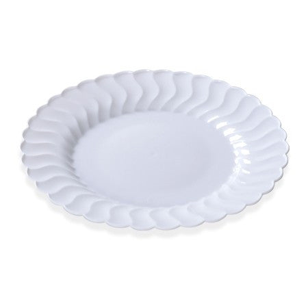 18 Pack 7.5" Round Plastic White Dessert Plates - Decodine