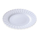 18 Pack 7.5" Round Plastic White Dessert Plates - Decodine