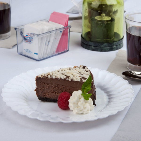 18 Pack 7.5" Round Plastic White Dessert Plates - Decodine
