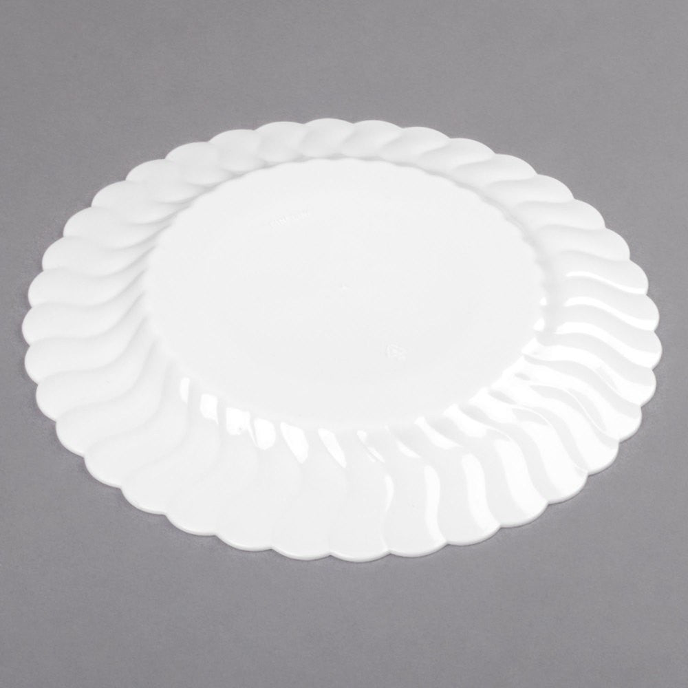18 Pack 7.5" Round Plastic White Dessert Plates - Decodine