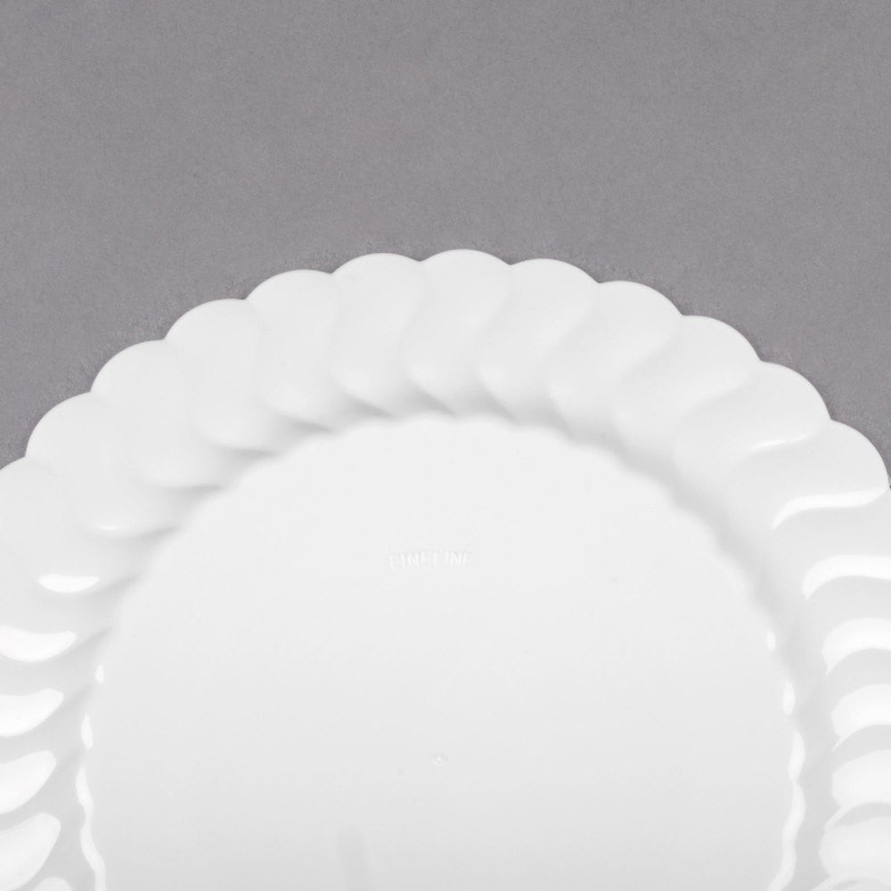 18 Pack 7.5" Round Plastic White Dessert Plates - Decodine