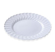 18 Pack 9" Round Plastic White Dinner Plates - Decodine