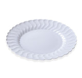 18 Pack 9" Round Plastic White Dinner Plates - Decodine