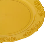 20 Pack 10" Gold Plastic Dinner Plates - Decodine
