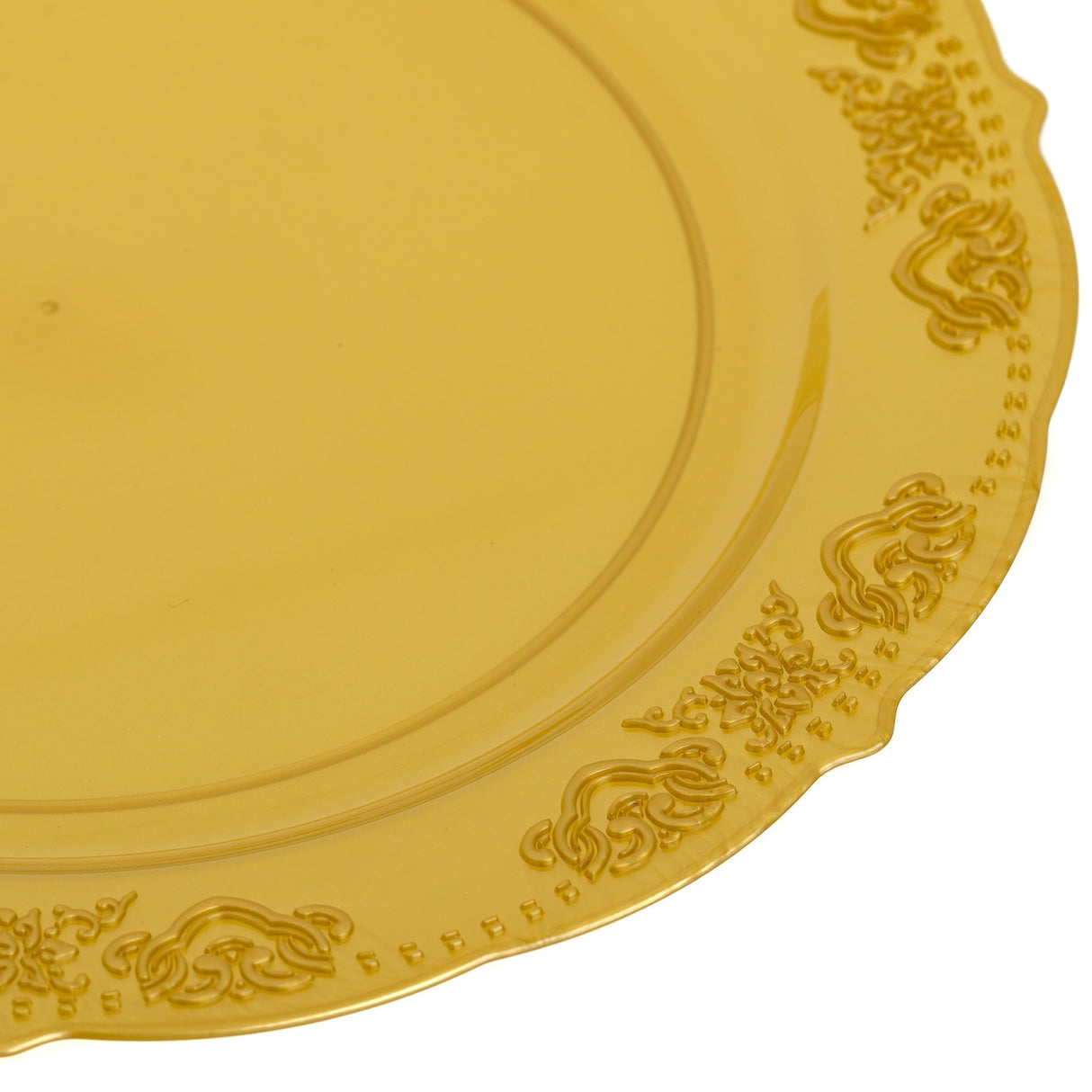 20 Pack 7.5" Gold Plastic Plates - Decodine