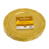 20 Pack 9" Plastic Gold Plates - Decodine