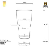 6 Pack 14oz Plastic Pint Beer Glasses/Tumblers - Decodine