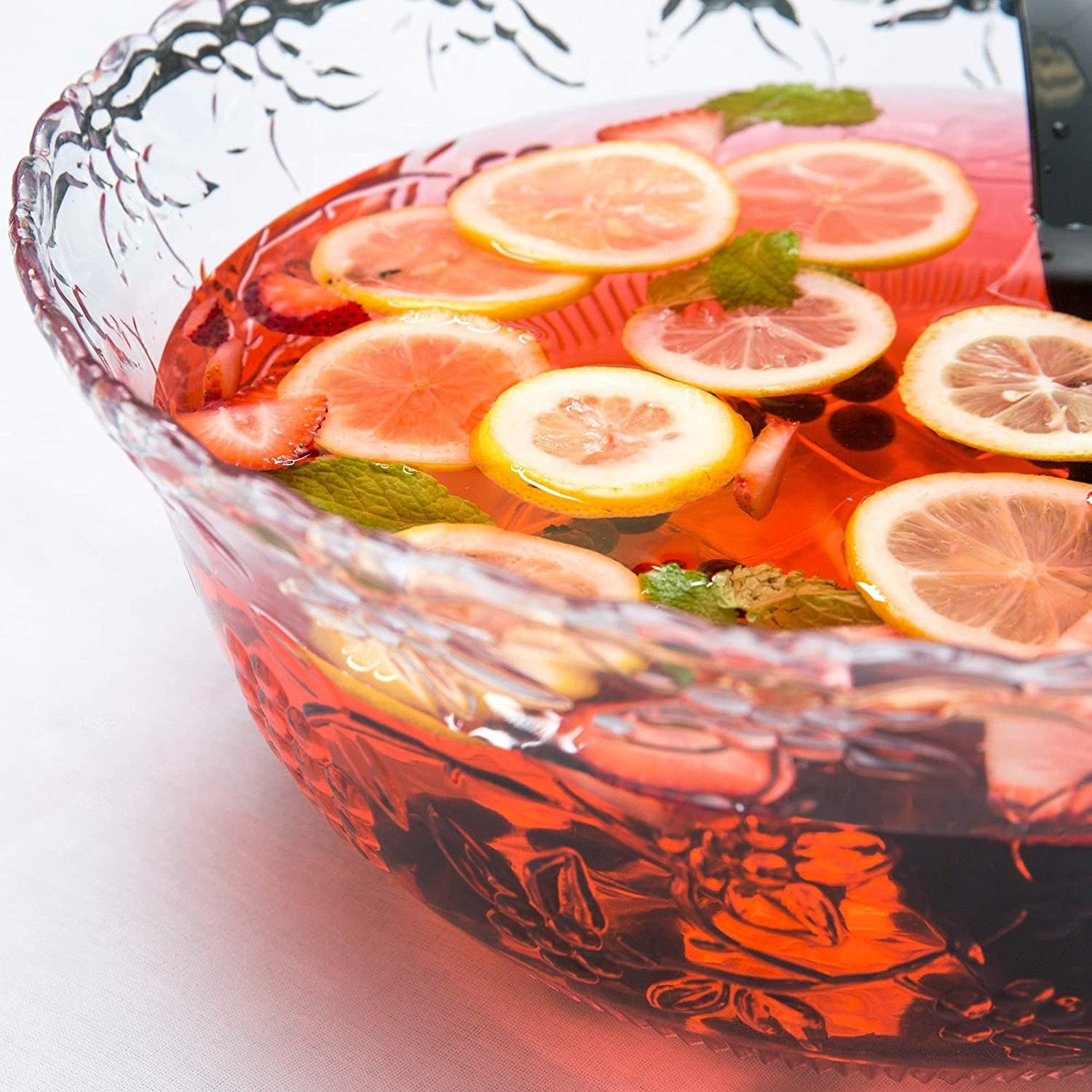 7.5 Litre Premium Plastic Punch Bowl - Decorative Serving bowl - Decodine