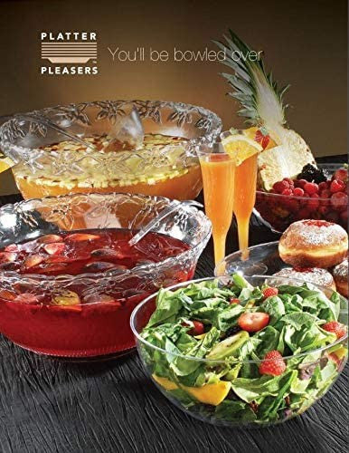 7.5 Litre Premium Plastic Punch Bowl - Decorative Serving bowl - Decodine