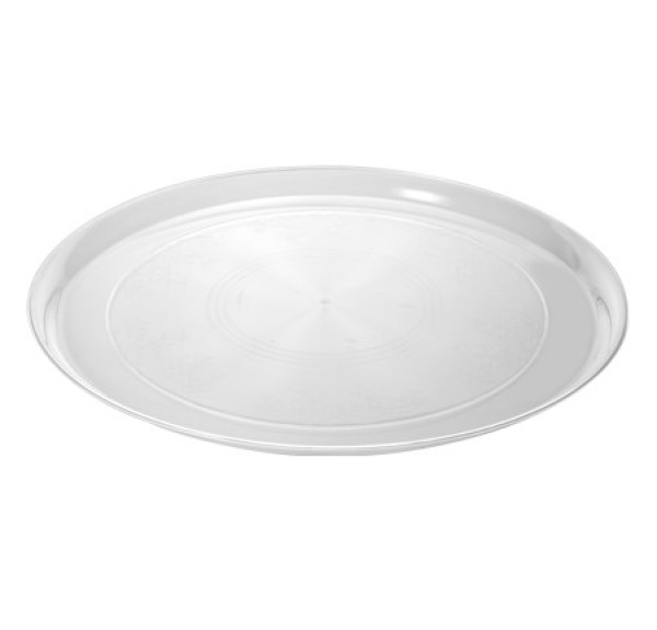 14" Round Clear Plastic Serving Platter Tray