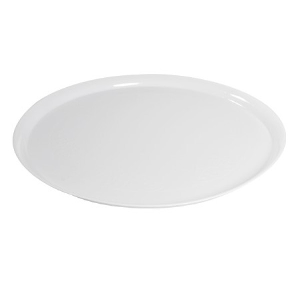 16" Round White Plastic Serving  Platter Tray