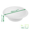 100 Pack 5oz Small White Lightweight Plastic Dessert Bowls