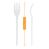 100 Pack Reusable White Plastic Forks - Dishwasher and Microwave Safe