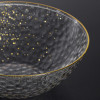 20 Pack 16oz Glittered Gold Plastic Bowls with Hammered Design and Gold Rim