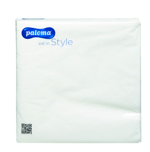 50 Pack Square White Dinner Napkins 40 x 40cm 2ply