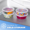 12-Pack 8 oz Clear Round Plastic Containers Deli Tubs- Ideal for Soup & Food Storage