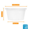 12-Pack 16 oz Clear Round Plastic Containers Deli Tubs - Ideal for Soup & Food Storage