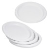 Eco-Friendly 150 Pc White Party Set Serves 25 People  - 7-Inch Plates, 10-Inch Plates, 12oz Cups, Spoons, Forks, Knives - Made of Cornstarch