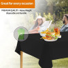 Premium Plastic Black Tablecloth Disposable Plastic Table Cover for Rectangle Tables 54" x 108"