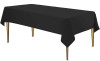 Premium Plastic Black Tablecloth Disposable Plastic Table Cover for Rectangle Tables 54" x 108"