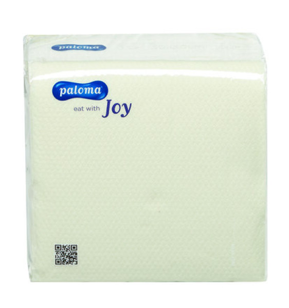 100 Pack  Square Cream Dinner Napkins 30 x 30cm 1ply