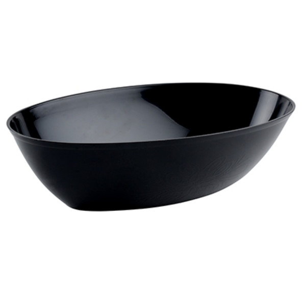 2.25 Litre Black Oval Plastic Serving Bowls