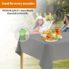 Premium Plastic Silver Tablecloth Disposable Plastic Table Cover for Rectangle Tables 54" x 108"