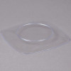 10 Pack 5.5" Square Plastic Clear Dessert Plates