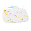 10 Pack White and Gold Marble-Look Square 8.5" Dinner Plates