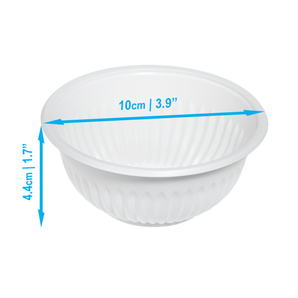 100 Pack 6oz Party Bowls Disposable Eco-Friendly and Sturdy Cornstarch Bowls - Compostable and Microwave Safe