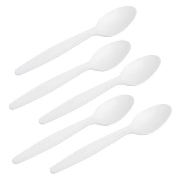 25 Pack Cornstarch Spoons - Eco-Friendly, biodegradable & Compostable