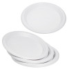 100 Pack Sturdy and Eco-Friendly 10" White Disposable Cornstarch Plates (25cm) - Compostable and Microwave Safe