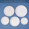 100 Pack Sturdy and Eco-Friendly 10" White Disposable Cornstarch Plates (25cm) - Compostable and Microwave Safe