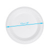 100 Pack Sturdy and Eco-Friendly 6" White Disposable Cornstarch Small Plates - Compostable and Microwave Safe