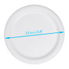 100 Pack Sturdy and Eco-Friendly  9" White Disposable Cornstarch Plates (23cm) - Compostable and Microwave Safe