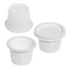 150 Pack Eco-Friendly 1oz (30ml) Cornstarch Containers with Lids - Compostable and Portable