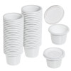 150 Pack Eco-Friendly 1oz (30ml) Cornstarch Containers with Lids - Compostable and Portable