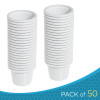 150 Pack Eco-Friendly 1oz (30ml) Cornstarch Containers with Lids - Compostable and Portable