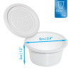 150 Pack : Eco-Friendly 2oz (60ml) Cornstarch Containers with Lids - Compostable and Versatile