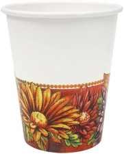 24 Pack 9oz Floral Art Hot/Cold Paper Cups