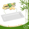 25 Pack 5"x10" Bagasse Rectangular Disposable Serving Tray/Platter