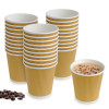 30 Pack Triple Wall 10oz Disposable Paper Cups with Lids