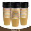 30 Pack Triple Wall 10oz Disposable Paper Cups with Lids