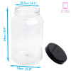 3.35 Litre Large Round Plastic Food Storage Jar