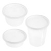 36 Pcs Food Storage/Deli Plastic Containers with Lids Combo Pack