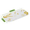 4 Pack Elegant White and Gold Marble-Look Small Plastic Tray