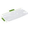 4 Pack Elegant White and Silver Marble-Look Small Plastic Tray